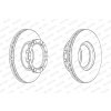 Brzdový kotúč FERODO (Federal-Mogul) FCR173A