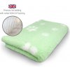 DRYBED Premium Vet Bed svetlozelený + biele labky 150 x 100 cm