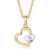 SOFIA DIAMONDS zlatý prívesok spojené srdcia GEMPD28898-15