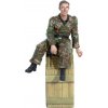 TORRO 1/16 figurka sedící německé obsluhy vysílačky tanku z 2 sv. války, ručně malovaná