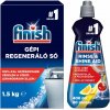 Regeneračná soľ do strojov Finish 1,5 kg + Oplachovač strojov Finish Shine and Protect 400 ml + darčeková vzorka produktu Finish