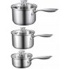 Rajnica 3ks 0,95+1,89+2,84L Hrniec na varenie z nehrdzavejúcej ocele