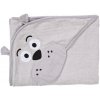 Dětská osuška 100x100cm, froté bavlna, Hroch, šedá (98762201)
