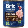 BRIT Dog Premium by Nature Chicken with Hearts konzerva 800g