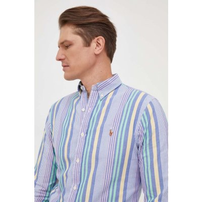 Polo Ralph Lauren pánska bavlnená košeľa slim s golierom button-down 710928925 viacfarebná