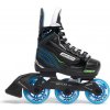 Inline korčule Bauer, XLP ADJUSTABLE SKATE JR Čierna,Modrá,Biela os