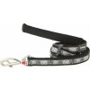 Vodítko Red Dingo Paw Impressions Black 20 mm × 1,8 m (R-V-20-015)