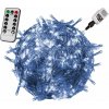 VOLTRONIC Vianočná reťaz 10 m,100 LED,studene biela+ovládač
