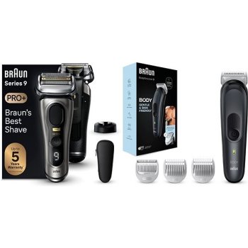 Braun Series 9 Pro+ Tmavo sivý + Braun BG3350 sada