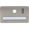 SOLIDO dveřní jmenovka bez kukátka, otvor o 14, nerez satinovaný, gravír. č. 8