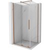 MEXEN/S - Velár sprchovací kút 140 x 100, transparent, kartáčovaná meď 871-140-100-01-65