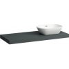Laufen Lani Umývadlová doska 120 cm sivá prevádzka výrez pravý H4046731122661