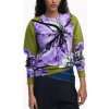 Elegantný Dámsky Pulóver DESIGUAL Fialová Farba: Fialová, Velkost: XS