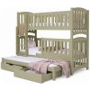 Wilsondo Poschodová posteľ s prístelkou Nathan III 80x180 - olivová