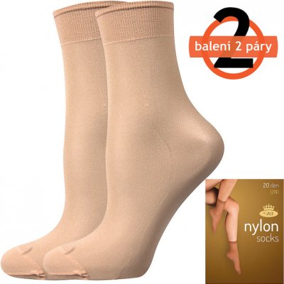 Lady B Nylon 20 DEN Silonové ponožky 6x2 páry ťava