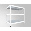 Biedrax Regál 50 x 60 x 120 cm biely 3 police pozink