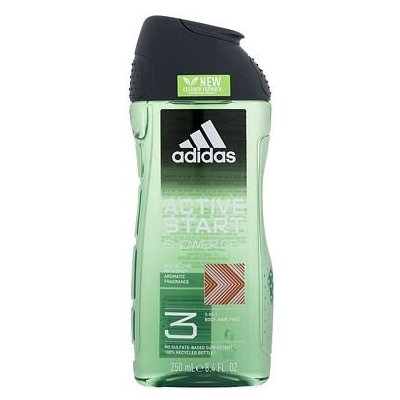 Adidas Active Start Shower Gel 3-In-1 New Cleaner Formula sprchový gel 250 ml pro muže