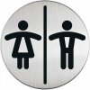 Informačný piktogram, samolepiaci, DURABLE Dámske Pánske WC