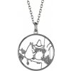 Lumoava Náhrdelník Moomin Friendship / striebro