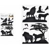 Samolepiaca dekorácia 10474 čierna levy 24 x 42 cm