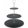 DekorStyle Břidlicový servírovací stojan RAZEKO 34 cm černý
