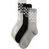 pánske ponožky VANS CLASSIC CHECK CREW CHECKERBOARD 3 PACK BLACK/WHITE/GREY 48-51