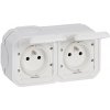 Legrand Plexo IP55 Zásuvka 2x2P+T, komplet, povrchová montáž Biela - LE 069778L