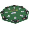 Skladacia podložka na poker pre 8 hráčov, osemuholník, zelená