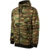 CAMO ZIPPER pánska maskáčová mikina s kapucňou - WOODLAND US, M