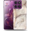 Picasee silikónový čierny obal pre Motorola Edge 60 Pro - Cream marble