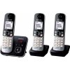 Panasonic KX-TG6823GB - telefón DECT - 120 záznamov - identifikácia volajúceho - čierna - strieborná