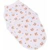 Baby Nellys zavinovačka Bear biela s potlačou
