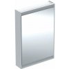 Geberit ONE Zrkadlová skrinka s LED osvetlením, 60x90x15 cm, pánty vľavo, hliník 505.810.00.1