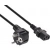 PC Napájecí kabel CEE 7/7 / IEC C13 Akyga AK-PC-01S CU 3x1.5mm² 1.5m