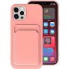 AppleKing kryt s kapsou na karty pre iPhone 12 mini - ružový - možnosť vrátiť tovar ZADARMO do 30tich dní