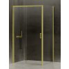 New Trendy Prime Light Gold sprchovací kút 100x80 cm štvorcová zlatá lesklé/priehľadné sklo D-0420A/D-0223B