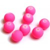 Pogumované sklenené neon korálky 10mm 1ks ružová (otvor 1mm)