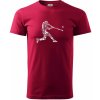 Hráč basebalu ikony - Klasické pánske tričko vyššej gramáže - 2XL ( Marlboro červená )