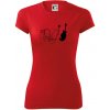 Mačka a gitara WC - Dámske Fantasy športové (dresovina) - 2XL ( Červená )