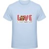 Premium Tričko pre Deti Dizajn s témou Pes a Láska Bábätkovská modrá Detské