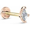 DF Labreta Piercingové náušnice 6344 z ružového zlata, s laboratórnym diamantom