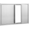 SucceBuy Dvojité vonkajšie dvierka do kuchyne 91x61x5 cm pre grilovací ostrovček