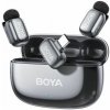 BOYA Microphone Wireless Mini 2-02 2.4GHz, AI Powered Noise Cancellation with 2 transmitters and 1 receiver (Type-C) Space Gray EU