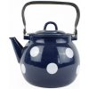 Belis smaltovaný čajník modrý s bodkami 3,5L