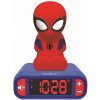 Budík Spiderman s lampou a zvukovými efektmi