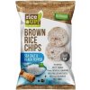 Ryžové chipsy, z hnedej ryže, 60 g, RICE UP, soľ čierne korenie