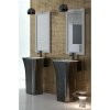 Besco ASSOS GLAM Umývadlo voľne stojace 500x400x850mm, liaty mramor, Grafitová KEASSVSGLAM03