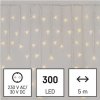LED vianoč. cencúle, 5 m, vonkajšie aj vnútorné, teplá biela, ovládač, programy, časovač 8592920095478