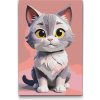 Vymalujsisam.sk Maľovanie podľa čísiel - Mačka pre deti Veľkosť: 40x60cm, Rám: Na plastovej doske