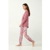Vamp - Pyžamo so zamatovým vrchným dielom 21042 - Vamp pink nectar XXL